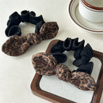 Load image into Gallery viewer, Leopard Bow Hair Tie Women Brown Scrunchy Elegant S5P769