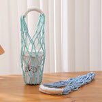 Load image into Gallery viewer, Handmade Cotton Linen Water Bottle Mesh Bag N6G086