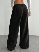 Load image into Gallery viewer, Corduroy Pants Women High Waist Wide Leg Drape N5A820