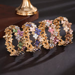 Load image into Gallery viewer, Enamel Cherry Blossom Stretch Bangle Women N6C215