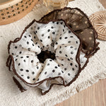 Load image into Gallery viewer, 4-Layer Dotted Lace Organza Scrunchie Gentle Hair Tie N6H200