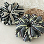Load image into Gallery viewer, Striped Knit Scrunchy Women Lazy Day Relaxed Hair Tie S5P784