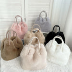 Load image into Gallery viewer, Bucket Tote Bag Women Large Capacity Faux Rabbit Fur S5P734