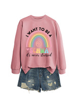 Load image into Gallery viewer, I Want to Be a Schwa Rainbow Cutout Sweatshirt N6H044