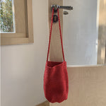 Load image into Gallery viewer, Metallic Woven Bucket Bag Stylish Shoulder Tote N6A083