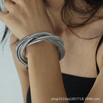 Load image into Gallery viewer, Quadruple Strand Cuff Titanium Steel 18K Plated S5P089