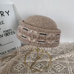 Load image into Gallery viewer, Fair Isle Jacquard Knit Pillbox Hat Women N6G212