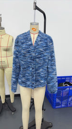 Load image into Gallery viewer, V Neck Plush Cardigan Women Retro Style Cotton N5A731