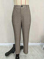 Load image into Gallery viewer, Knit Stretch Slim Straight Pants Women Khaki N6F237