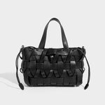 Load image into Gallery viewer, Woven PU Bucket Bag Fashion Shoulder Crossbody N6F144