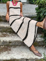 Load image into Gallery viewer, Knitted Color Block Vest Hollow Out Maxi Dress Women N6A071