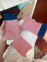 Load image into Gallery viewer, Warm Color Block Socks Women Japanese Retro M5A294