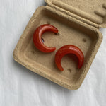 Load image into Gallery viewer, Orange Acrylic Crescent Earring Bracelet Simple Luxe S5P915