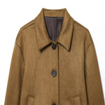Load image into Gallery viewer, Loose Casual Suede Effect Jacket Women Khaki N5A400