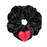 Load image into Gallery viewer, Plush Heart Scrunchy Women Large 17cm Velvet Hair Tie S5P778