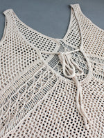 Load image into Gallery viewer, V Neck Sleeveless Solid Hollow Out Beach Maxi Dress N6A072