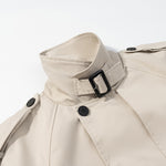 Load image into Gallery viewer, White Belted Short Trench Jacket Women N5A675