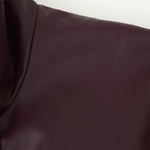 Load image into Gallery viewer, Solid Color Stand Collar PU Jacket Women Red Brown N5A721