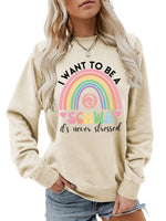 Load image into Gallery viewer, I Want to Be a Schwa Rainbow Cutout Sweatshirt N6H044