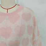 Load image into Gallery viewer, Short Knit Sweater Women Sweet Heart Jacquard N5A873