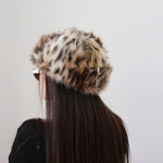Load image into Gallery viewer, Faux Fox Fur Leopard Print Ski Hat Women M5A278