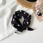 Load image into Gallery viewer, Cotton Polka Dot Square Scarf Women 55cm Fresh N6H119