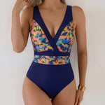 Load image into Gallery viewer, Printed Deep V One-Piece Swimsuit Women N6C292