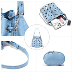 Load image into Gallery viewer, Punk Chain Bucket Bag Riveted Drawstring Shoulder S5P824