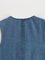 Load image into Gallery viewer, Classic Denim Vest Button Down Sleeveless N6A167