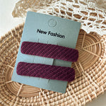 Load image into Gallery viewer, Twill Fabric Hair Clip Women Invisible Double Prong S5P760