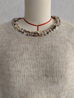 Load image into Gallery viewer, Lace Trim Round Neck Pullover Women N5A864