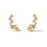 Load image into Gallery viewer, Star Prong-Set Studs S925 Rhodium-Plated Sparkling S5P138