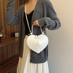 Load image into Gallery viewer, Shiny Heart PU Underarm Shoulder Bag Women Med M5A336