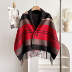 Load image into Gallery viewer, Plaid Faux Cashmere Scarf Women Autumn Winter Warm M5A327