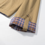 Load image into Gallery viewer, Autumn Reversible Plaid Notch Collar Scarf Jacket N5A678