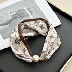 Load image into Gallery viewer, Magnetic Clasp Pearl Scarf Neck Warmer Women N6H111