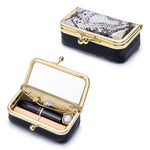 Load image into Gallery viewer, Women's Top-Grain Leather Snake-Print Jewelry Case N6J226