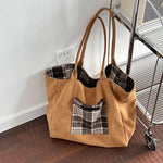 Load image into Gallery viewer, Reversible Tweed Tote Bag Large Capacity Two-Sided S5P740