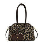 Load image into Gallery viewer, Retro Leopard Print Tote Bag Medium Capacity Shoulder S5P699