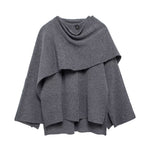 Load image into Gallery viewer, Asymmetrical Scarf Collar Short Coat Women N5A563
