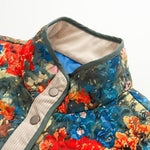 Load image into Gallery viewer, Geometric Love Quilted Jacket Women Teal Blue N5A572