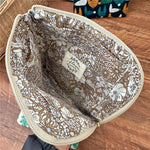 Load image into Gallery viewer, Floral Cotton Pouch YKK Zipper Multipurpose N6F154