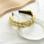Load image into Gallery viewer, Laser Cut Denim Knot Accent Wide Headband S5P443