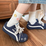 Load image into Gallery viewer, Pearl Flower Fresh Mid-Calf Socks Women Soft Cotton N6H037