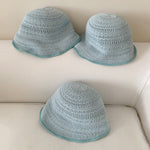 Load image into Gallery viewer, Blue Breathable Bucket Hat Summer Sun Hat AKZZ010