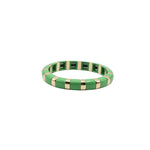 Load image into Gallery viewer, Semi Circle Bead Bangle Alloy Vitreous Enamel S5P266