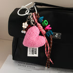 Load image into Gallery viewer, Sweet Cool Plush Heart LOVE Bag Charm Keychain Rope S5P944