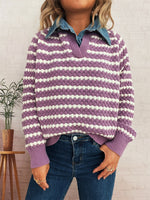 Load image into Gallery viewer, Denim False V Sweater Mid Heavy Options N5A215