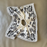 Load image into Gallery viewer, Ocean Print Square Scrunchie Vintage Beach Hair Scarf N6F136