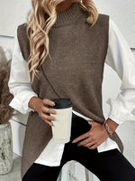 Load image into Gallery viewer, Slit Vest Lightweight Brown N5Z881